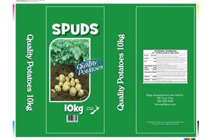 Spuds Green P1009 polyprop with barcode <br/>610 x 280 x 125mm